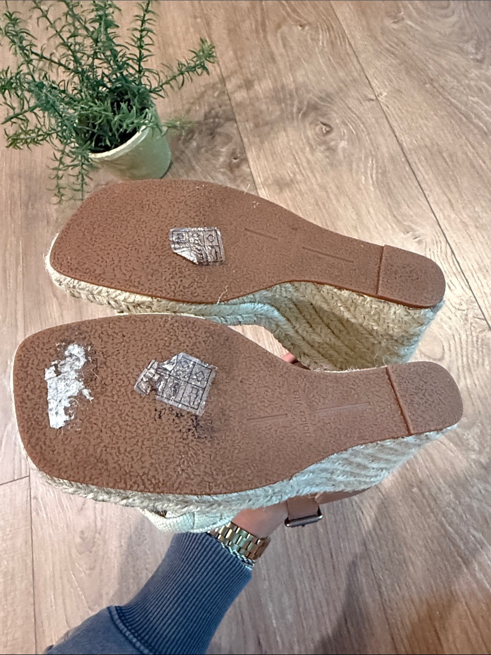 DOLCE VITA NILTON BRAIDED PLATFORM WEDGE ESPADRILLE SANDAL SIZE 9 LIKE NEW - Picture 7 of 8